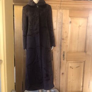 Cinzia Rocca Piacenza Baby Llama Brown Classic Italian Coat size 8
